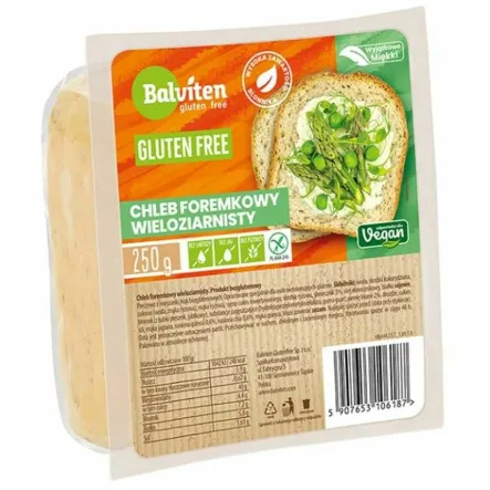 Chleb Foremkowy Wieloziarnisty Bezglutenowy 250 g - Balviten (data 10.03.2025)