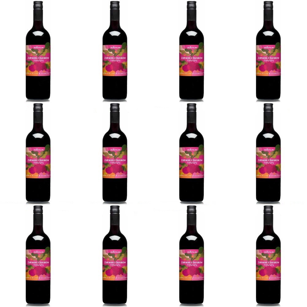 12 x Zakwas z Buraków Tradycyjny Bio 700 ml - Delikatna.Bio (COLD)