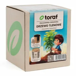 Zestaw do Wysiewu Drzewo Tlenowe Paulownia (Bio Doniczka z Ziemią i Keramzytem+ Nasiona) - Toraf