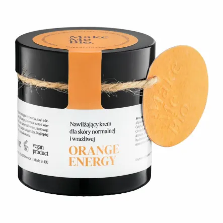 Orange Energy Nawilżający Krem do Skóry Normalnej i Wrażliwej 60 ml - Make Me Bio - Przecena Krótka Data Minimalnej Trwałości