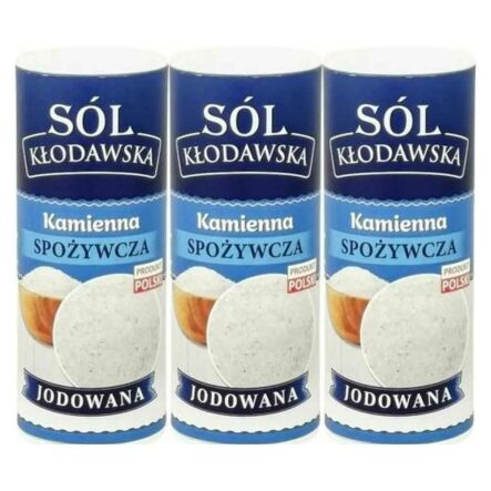 3 x Solniczka Sól Kamienna Spożywcza Jodowana 250 g - Kopalnia Soli Kłodawa