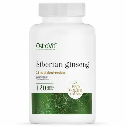 Żeń-Szeń Syberyjski (Siberian Ginseng) 120 Tabletek - OstroVit