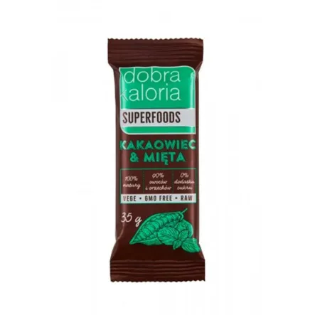 Baton Kakaowiec & Mięta 35 g Dobra Kaloria