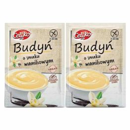 Zestaw 2 x Budyń o Smaku Waniliowym Bezglutenowy Bez Dodatku Cukru 40 g - Celiko