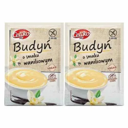 Zestaw 2 x Budyń o Smaku Waniliowym Bezglutenowy Bez Dodatku Cukru 40 g - Celiko