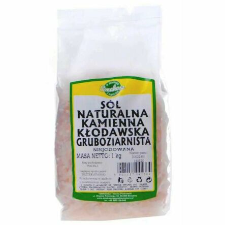 Sól Naturalna Kamienna Kłodawska Gruboziarnista Niejodowana 1 kg - Smakosz