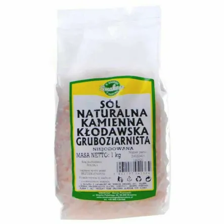 Sól Naturalna Kamienna Kłodawska Gruboziarnista Niejodowana 1 kg - Smakosz