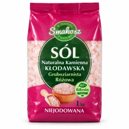 Sól Naturalna Kamienna Kłodawska Gruboziarnista Niejodowana 1 kg - Smakosz