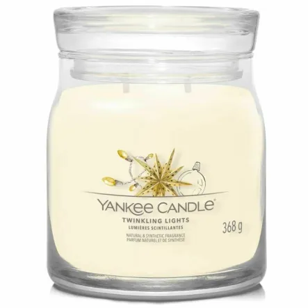 Świeca Średnia TWINKLING LIGHTS - Wosk Sojowy 368 g - YANKEE CANDLE
