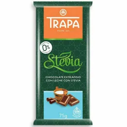 Czekolada Mleczna ze Stewią Bez Dodatku Cukru 75 g - Trapa