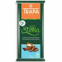 Czekolada Mleczna ze Stewią Bez Dodatku Cukru 75 g - Trapa