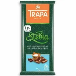 Czekolada Mleczna ze Stewią Bez Dodatku Cukru 75 g - Trapa
