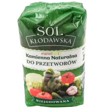 Sól Kłodawska 1,1kg  Kamienna Naturalna Do Przetworów Niejodowana do Kiszenia Drobna - Kopalnia Soli Kłodawa 1100 g