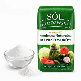Sól Kłodawska 1,1kg  Kamienna Naturalna Do Przetworów Niejodowana do Kiszenia Drobna - Kopalnia Soli Kłodawa 1100 g