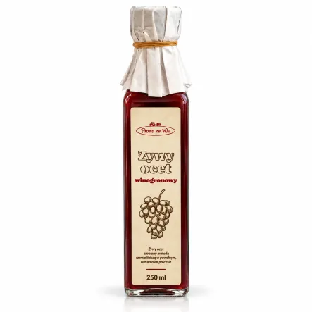 Ocet Winogronowy Żywy Naturalnie Mętny Niepasteryzowany 250 ml - Prosto ze Wsi