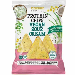 Wypiekane Piramidki o Smaku Wegańska Kwaśna Śmietana Bezglutenowe 60 g - Popcrop