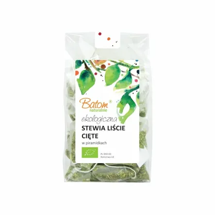 Stewia Liście Cięte Suszone Piramidki Bio 30 g Batom