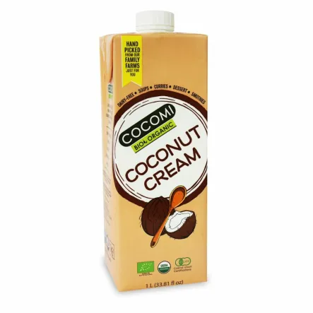 Śmietanka Kokosowa Bio 1 L  Zagęszczony Produkt Kokosowy Bez Cukru  - Cocomi