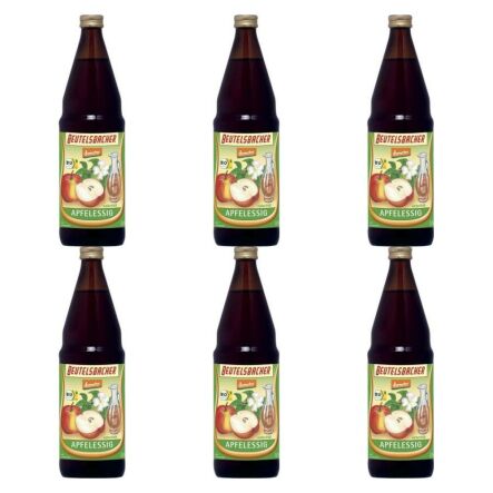 6 x Niepasteryzowany Ocet Jabłkowy Niefiltrowany Bio 750 ml Demeter