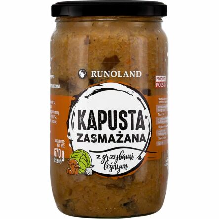 Kapusta Zasmażana z Grzybami Leśnymi 670 g - Runoland