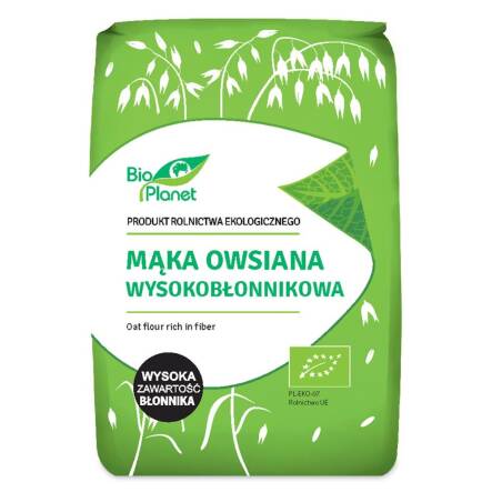 Mąka Owsiana Wysokobłonnikowa Bio 1 kg - Bio Planet
