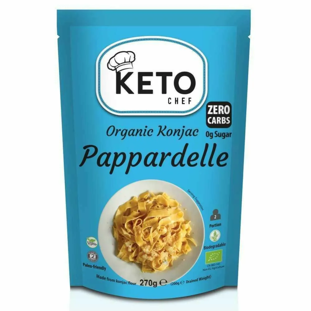 Makaron Keto (Konjac Typu Noodle Pappardelle) Bio 270 g (200 g) - Keto Chef