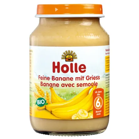 Holle Deser Delikatny Banan Z Grysikiem Bio 190 g