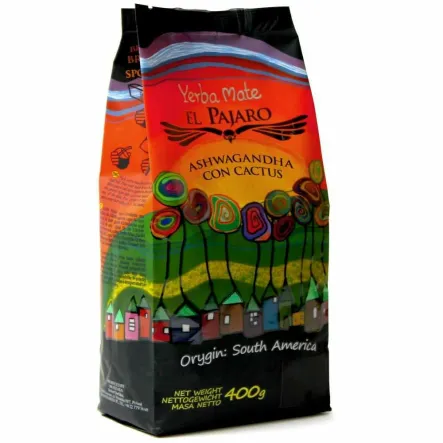 Yerba Mate El Pajaro - Ashwagandha Con Cactus 400 g (data: 31.05.2026)