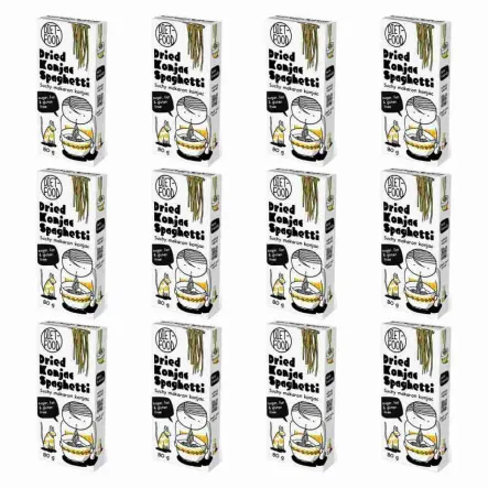 12 x Suchy Makaron Konjac Spaghetti 80 g - Diet-Food
