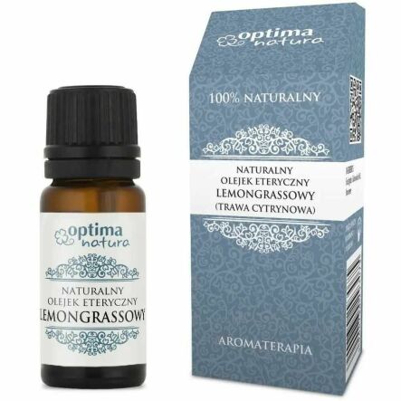 Naturalny Olejek Eteryczny Lemongrassowy (Trawa Cytrynowa) 10 ml - Optima Natura