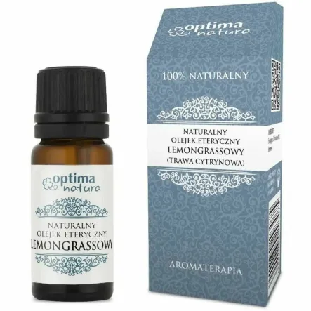 Naturalny Olejek Eteryczny Lemongrassowy (Trawa Cytrynowa) 10 ml - Optima Natura