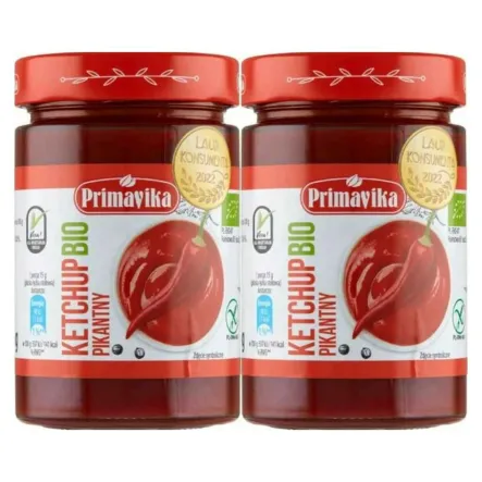 2 x Ketchup Pikantny Bezglutenowy Bio 315 g - Primavika