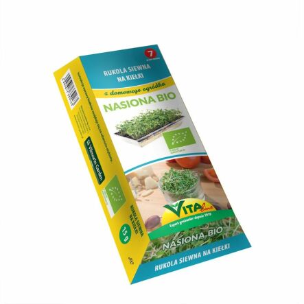 Nasiona na Kiełki z Kiełkownicą - Rukola Siewna BIO 15 g - Vita Line