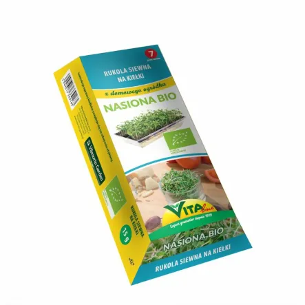 Nasiona na Kiełki z Kiełkownicą - Rukola Siewna BIO 15 g - Vita Line