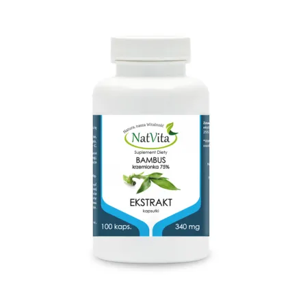 Bambus Ekstrakt 75% Suplement Diety 340 mg 100 Kapsułek Natvita - Wyprzedaż
