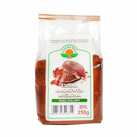 Kakaowiec Łuska Mielona 250 g - Natura Wita - Łuski Kakaowe Mielone Kakao Zmielone