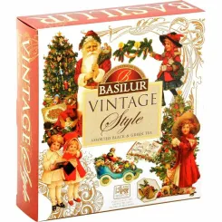 Vintage Style Mieszanka Herbat Czarnych i Zielonych z Dodatkami 75 g (10 x 1,5 g/ 30 x 2 g) - BASILUR 