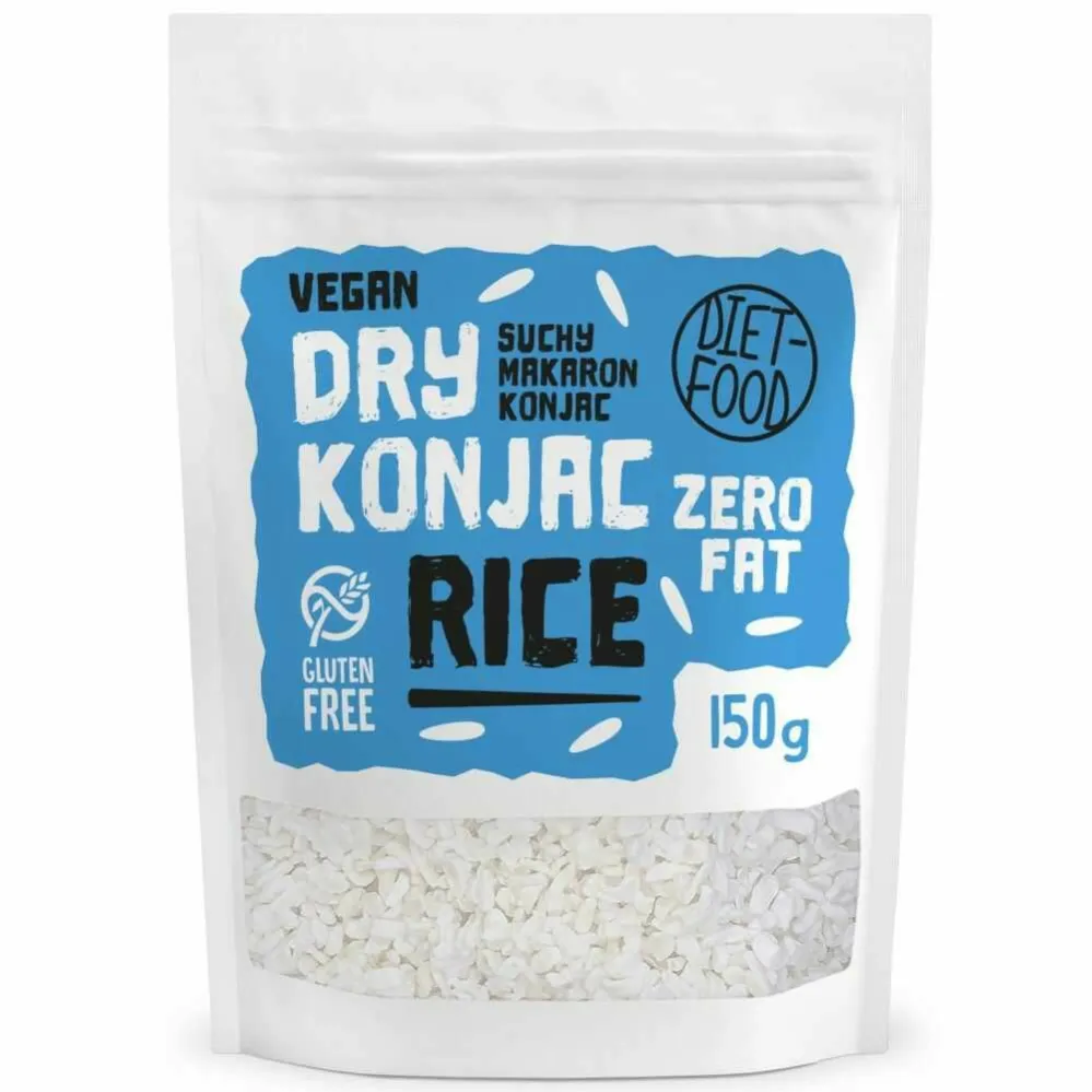 Makaron Shirataki Konjac Ryż Suchy (Bez Wody) 150 g - Diet-Food