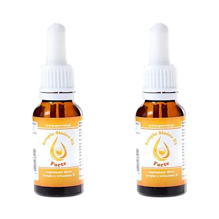 Zestaw 2 x Kropla Słońca Witamina D3 Forte 20 ml - Proved