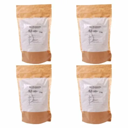 Zestaw 4 x Sól Kłodawska Drobna Niejodowana 1 kg - Natur Planet