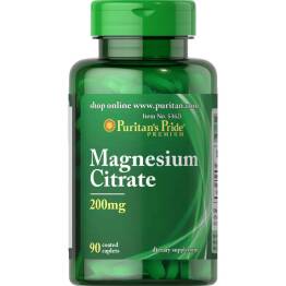 Magnez Cytrynian 200 mg 90 Tabletek - Puritan's Pride