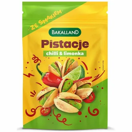 Pistacje Prażone Chilli and Limonka 70 g - Bakalland (data: 30.11.2025)