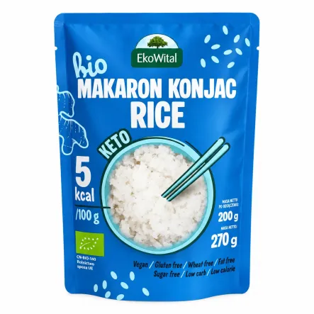Makaron Konjac Rice BIO Keto 270 g (200 g) - EkoWital