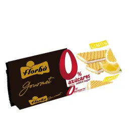 Wafelki Nadziewane Cytrynowe Bez Dodatku Cukru 150 g Florbu