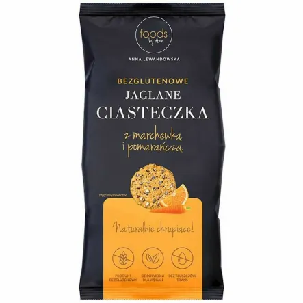 Ciasteczka Jaglane z Marchewką i Pomarańczą Bezglutenowe 100 g - Foods by Ann