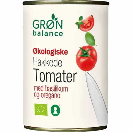 Pomidory Krojone Bez Skóry z Oregano i Bazylią Bio 400 g - Gron Balance