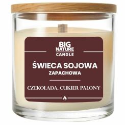 Świeca Sojowa o Zapachu Czekolada i Cukier Palony 225 g - Big Nature