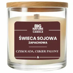 Świeca Sojowa o Zapachu Czekolada i Cukier Palony 225 g - Big Nature