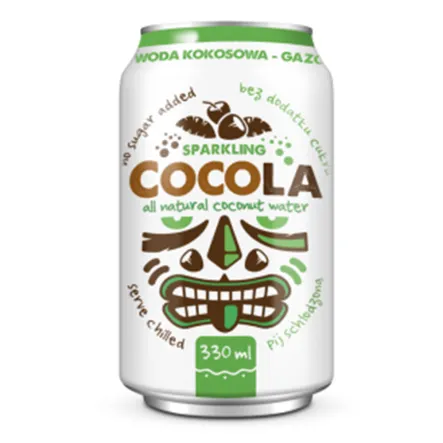 Cocola Gazowana Woda Kokosowa 330 ml Diet Food - Przecena Krótka Data Minimalnej Trwałości