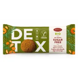 Ciastka z Chlorellą i Skórką Pomarańczy Wegańskie Bez Dodatku Cukru BIO 34 g - Delicia